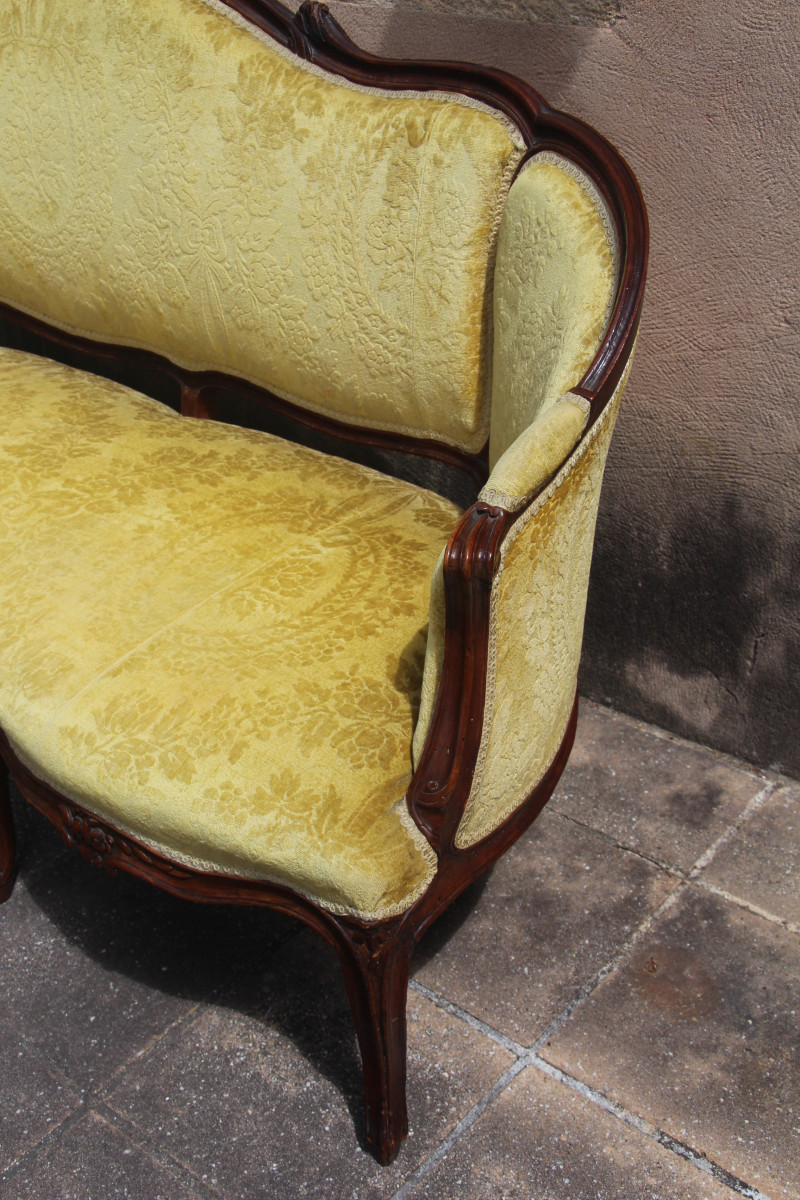 Canapé corbeille, époque Louis XV, XVIIIe siècle, travail provençal.-photo-4