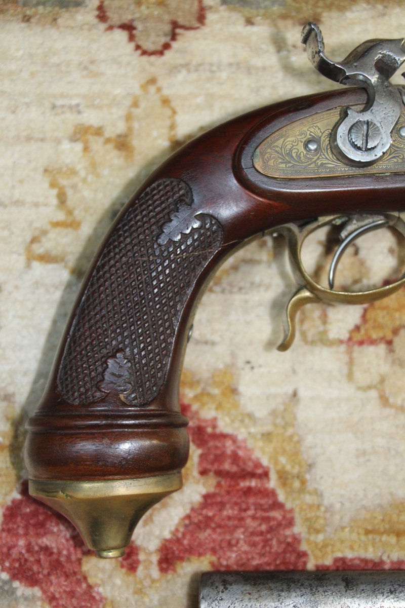 Paire de pistolets de duel signée Johann Contriner in Wien, XIXe siècle-photo-6