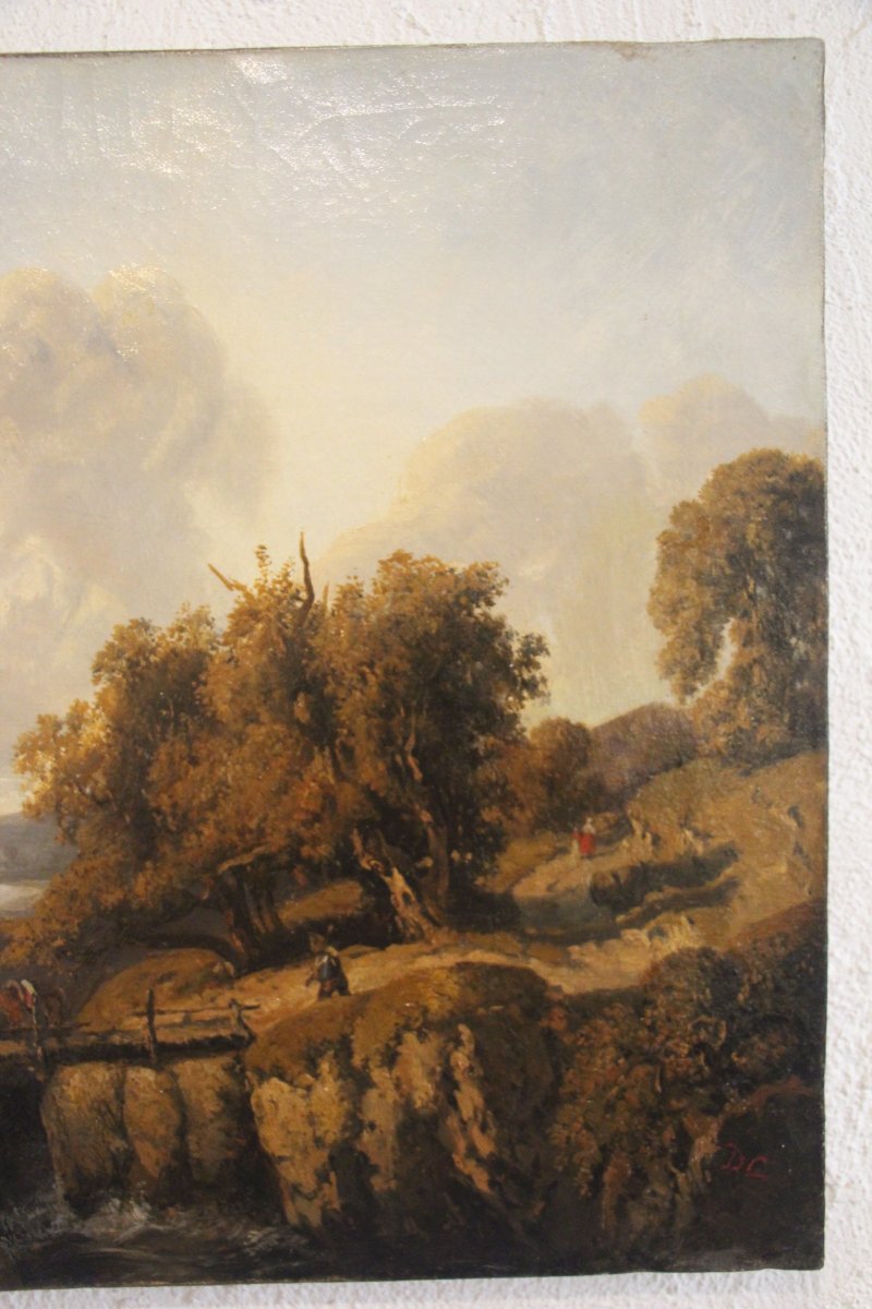 Landscape With Figures, By Alexandre-gabriel Decamps (1803–1860), 19th Century.-photo-2