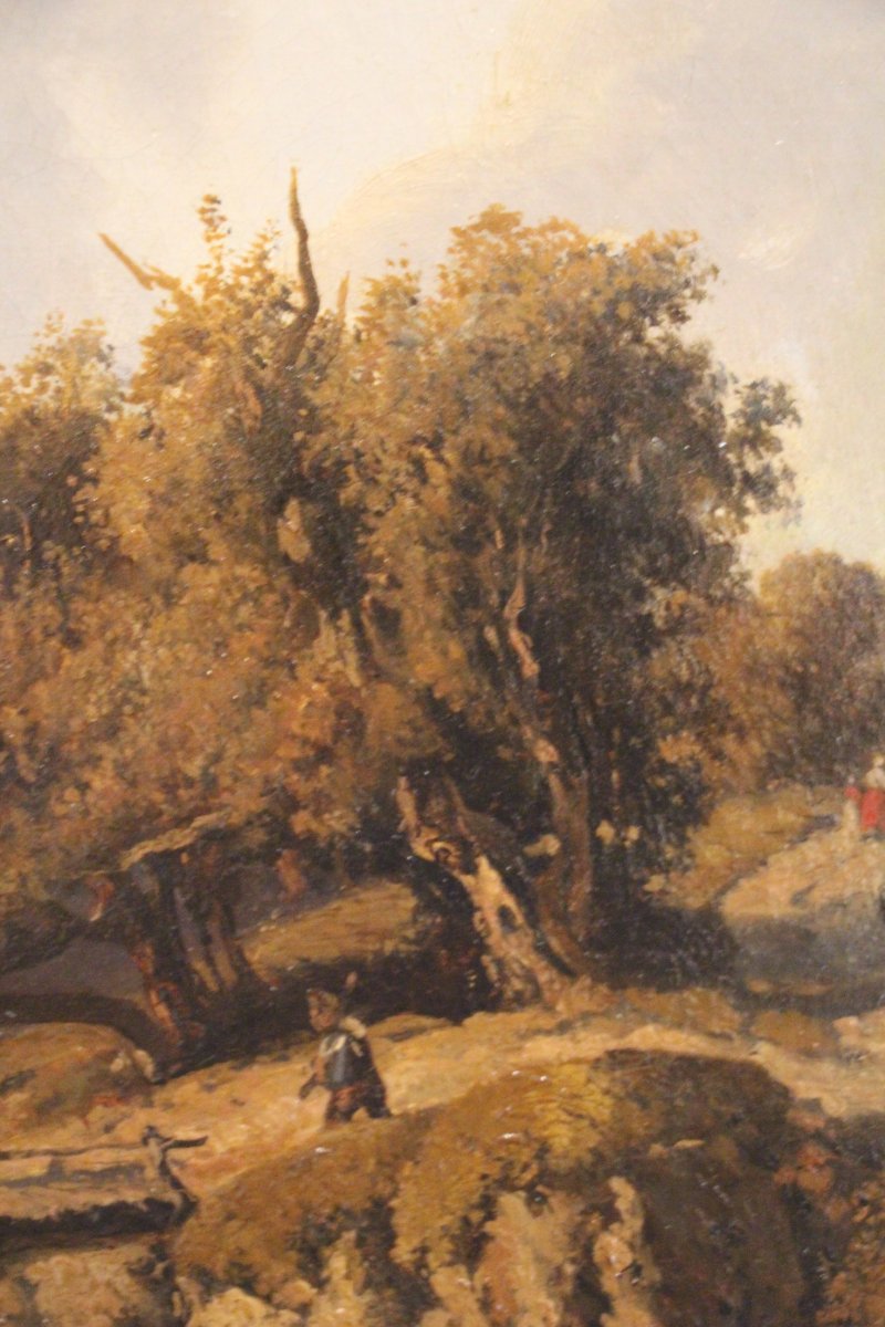 Landscape With Figures, By Alexandre-gabriel Decamps (1803–1860), 19th Century.-photo-4