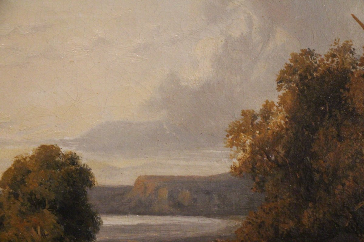Landscape With Figures, By Alexandre-gabriel Decamps (1803–1860), 19th Century.-photo-3