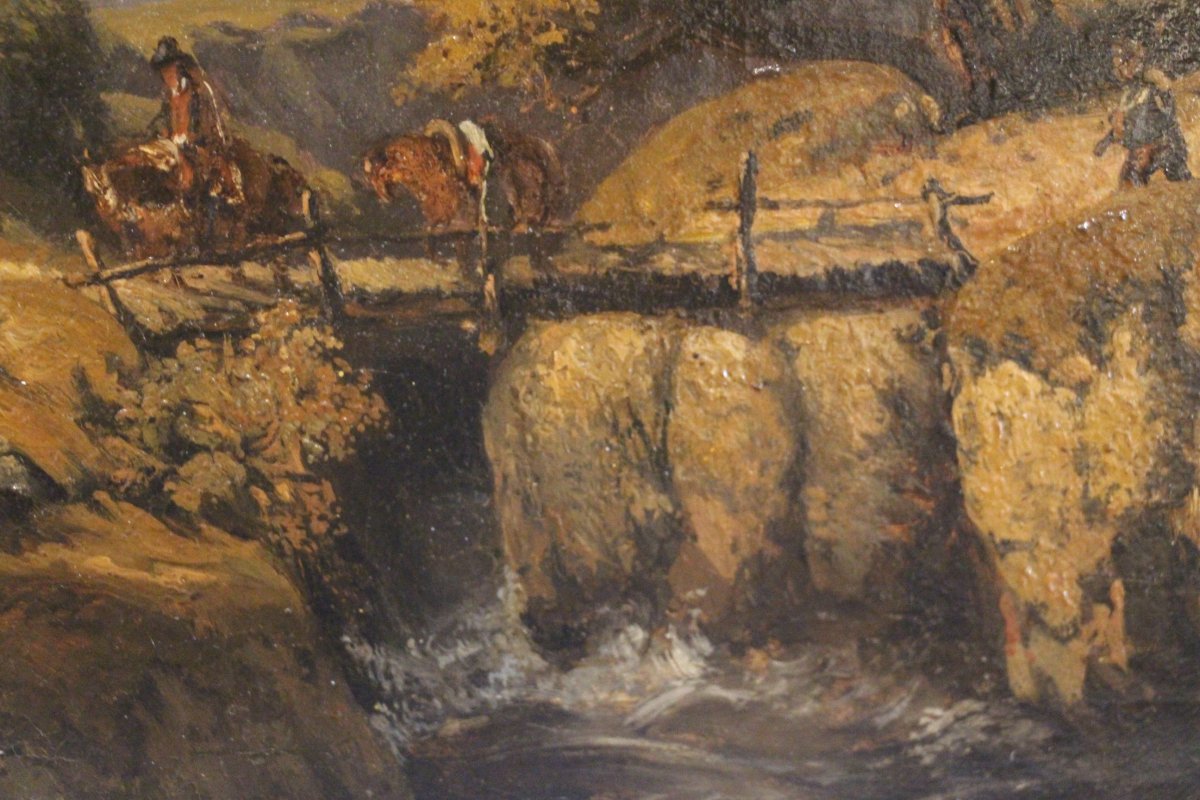 Landscape With Figures, By Alexandre-gabriel Decamps (1803–1860), 19th Century.-photo-5