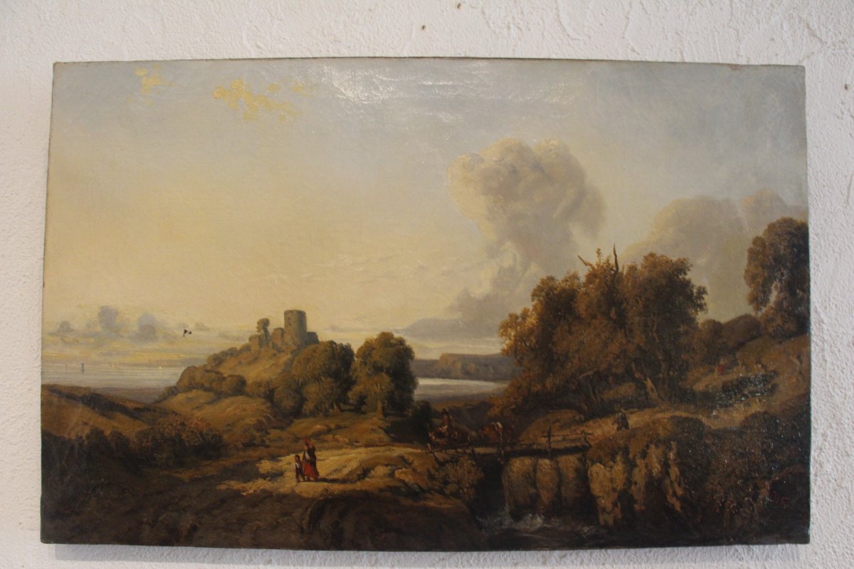 Landscape With Figures, By Alexandre-gabriel Decamps (1803–1860), 19th Century.