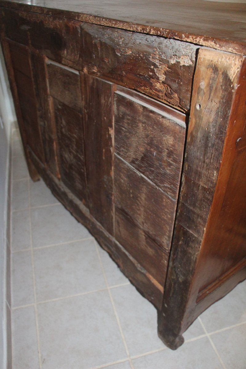 Commode arbalète, époque Louis XV, XVIIIe siècle d'origine provençale.-photo-8