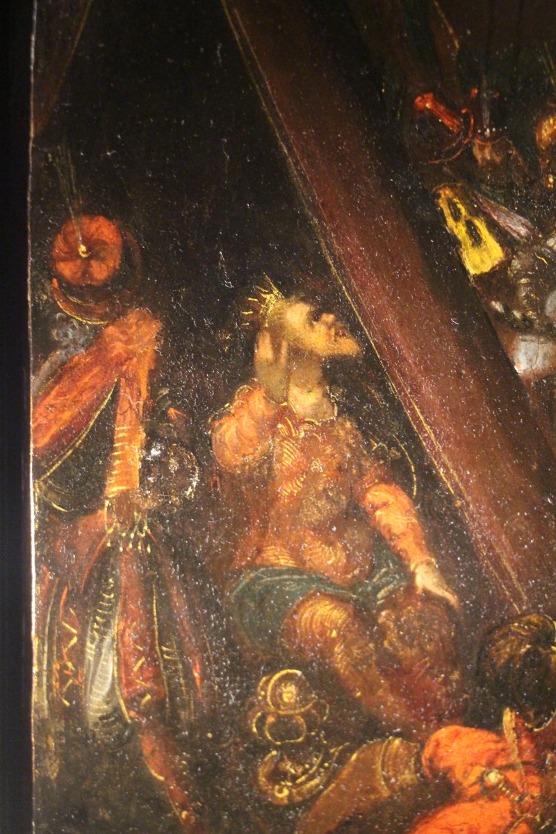 The Vision Of Constantine, Oil On Copper, Northern School, 17th Century.-photo-1