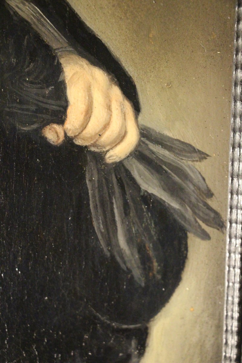 Portrait de gentilhomme avec une fraise, école flamande, XVIIe.-photo-4
