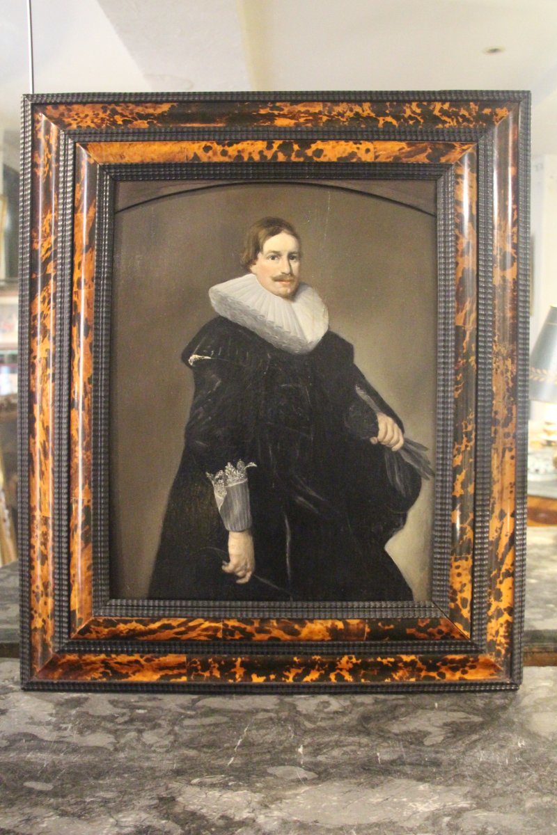 Portrait de gentilhomme avec une fraise, école flamande, XVIIe.