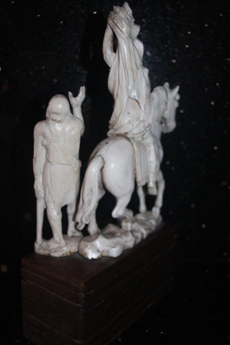 Saint Martin Sharing His Cloak With A Poor Man, Rome, 17th Century, Circa 1680.-photo-2