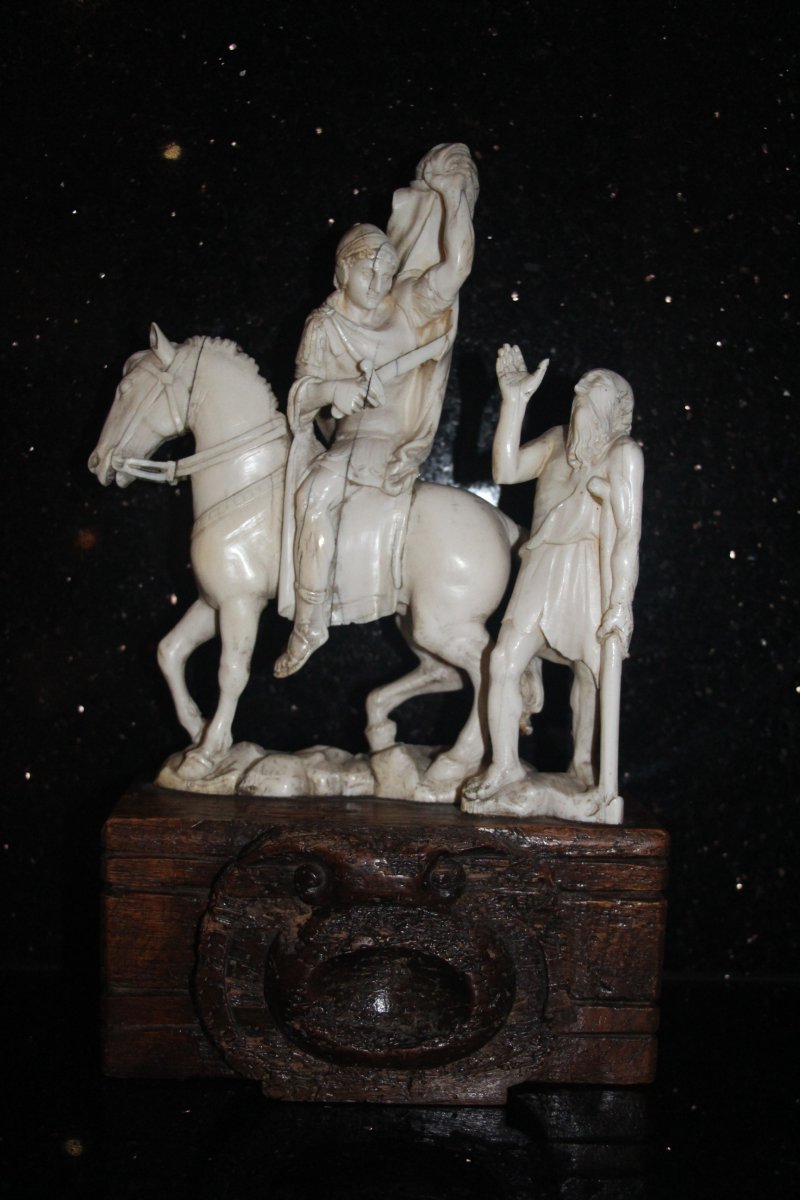 Saint Martin Sharing His Cloak With A Poor Man, Rome, 17th Century, Circa 1680.
