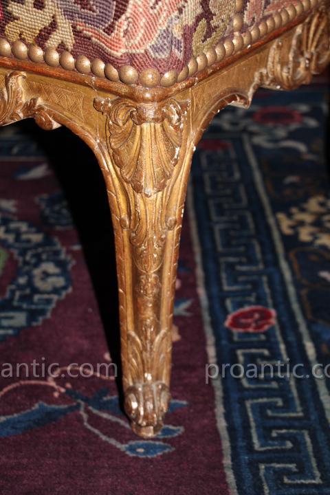 Wooden Chairs And Golden Tapestry Time Eighteenth Century Regence-photo-3