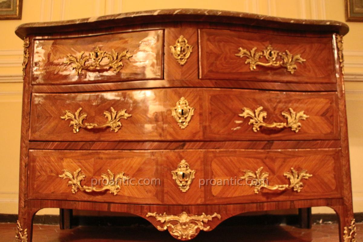 Commode In Purple Wood, Stamped Antoine Criaerd.-photo-3