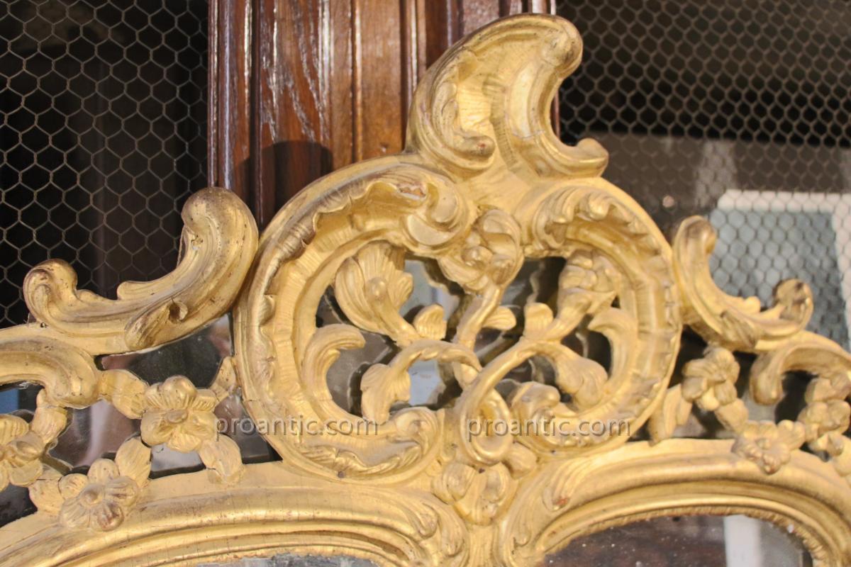 Mirror In Golden Wood, Louis XV, Eighteenth Century, Provence-photo-2