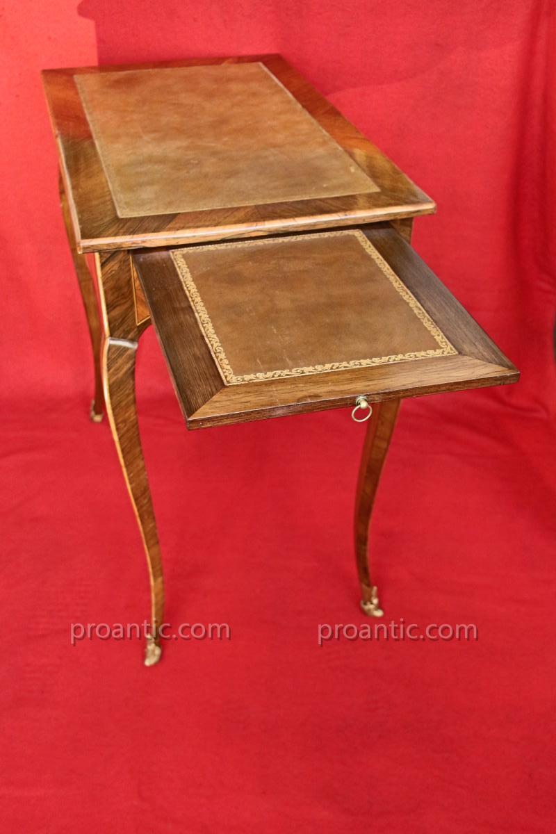Writing Table Volante Rosewood, Louis XV, Eighteenth-photo-3