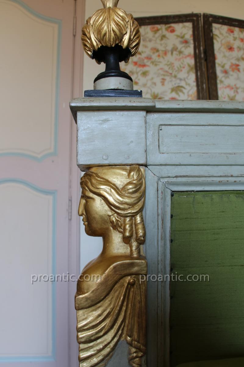 Lit d'Apparat En Bois Laqué Et Doré, Transition Louis XVI, Directoire, XVIIIe-photo-4