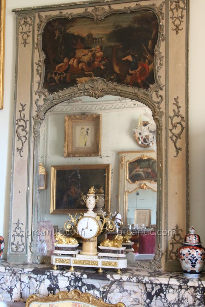 Trumeau Laqué Vert, Louis XV Rocaille, XVIIIe Siècle, Provence-photo-7