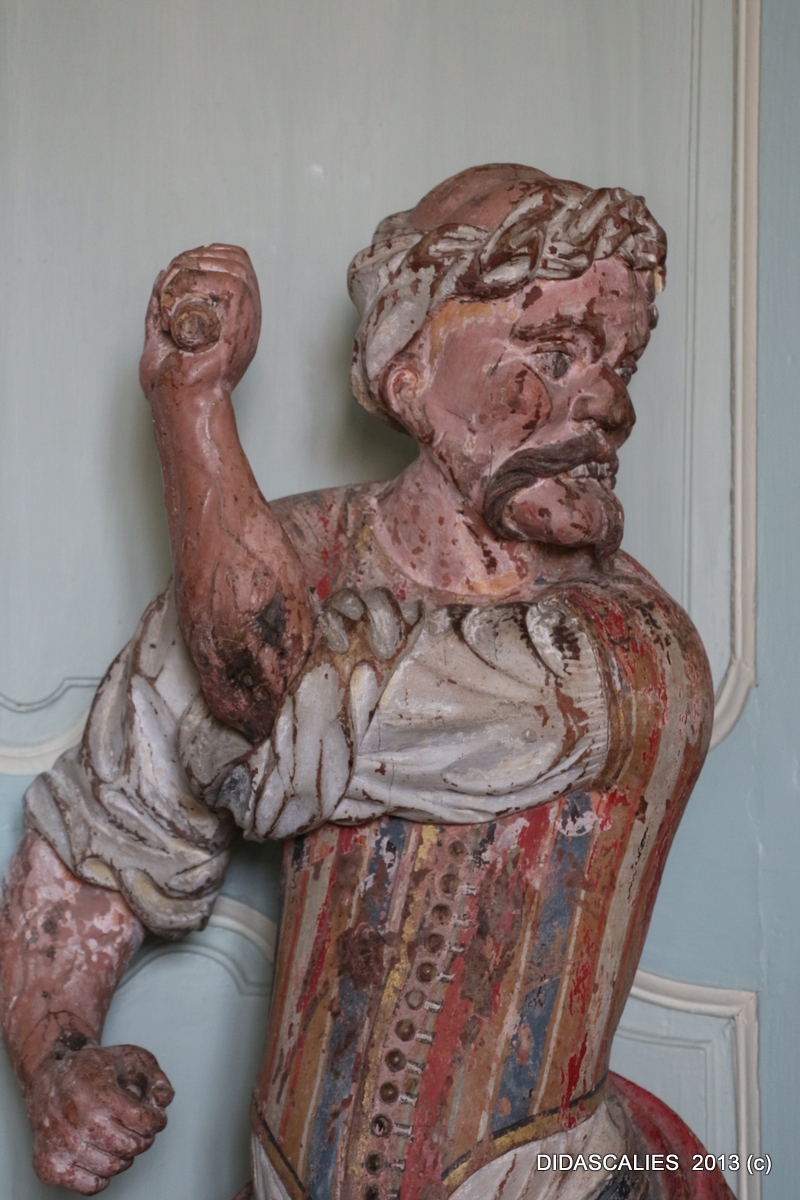 Sculpture polychrome en bois représentant un Turc, XVIIIe s.