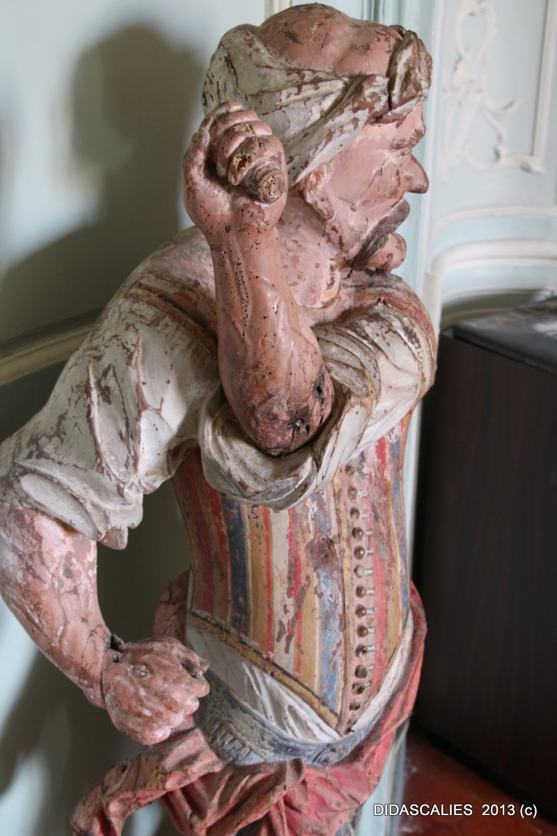 Polychrome Wooden Sculpture Of A Turk Eighteenth Century.-photo-1
