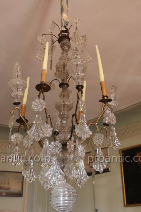 Chandelier Cage Crystal Chapel, Louis XVI, End Eighteenth Century