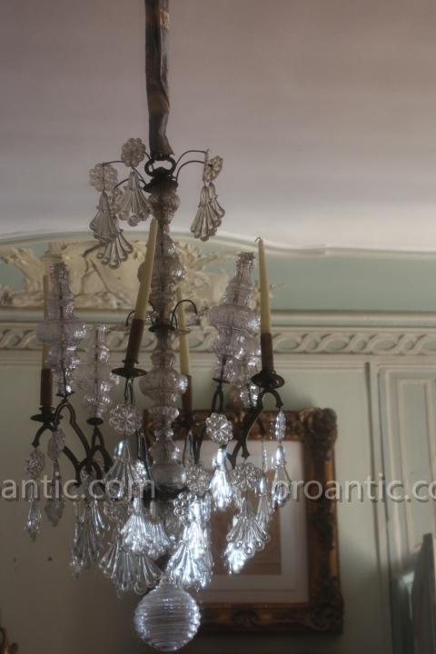 Chandelier Cage Crystal Chapel, Louis XVI, End Eighteenth Century-photo-2