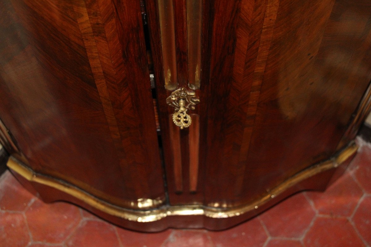 Regency Period Corner Cabinet In Amaranth And Satin Wood, Early 18th Century.-photo-2