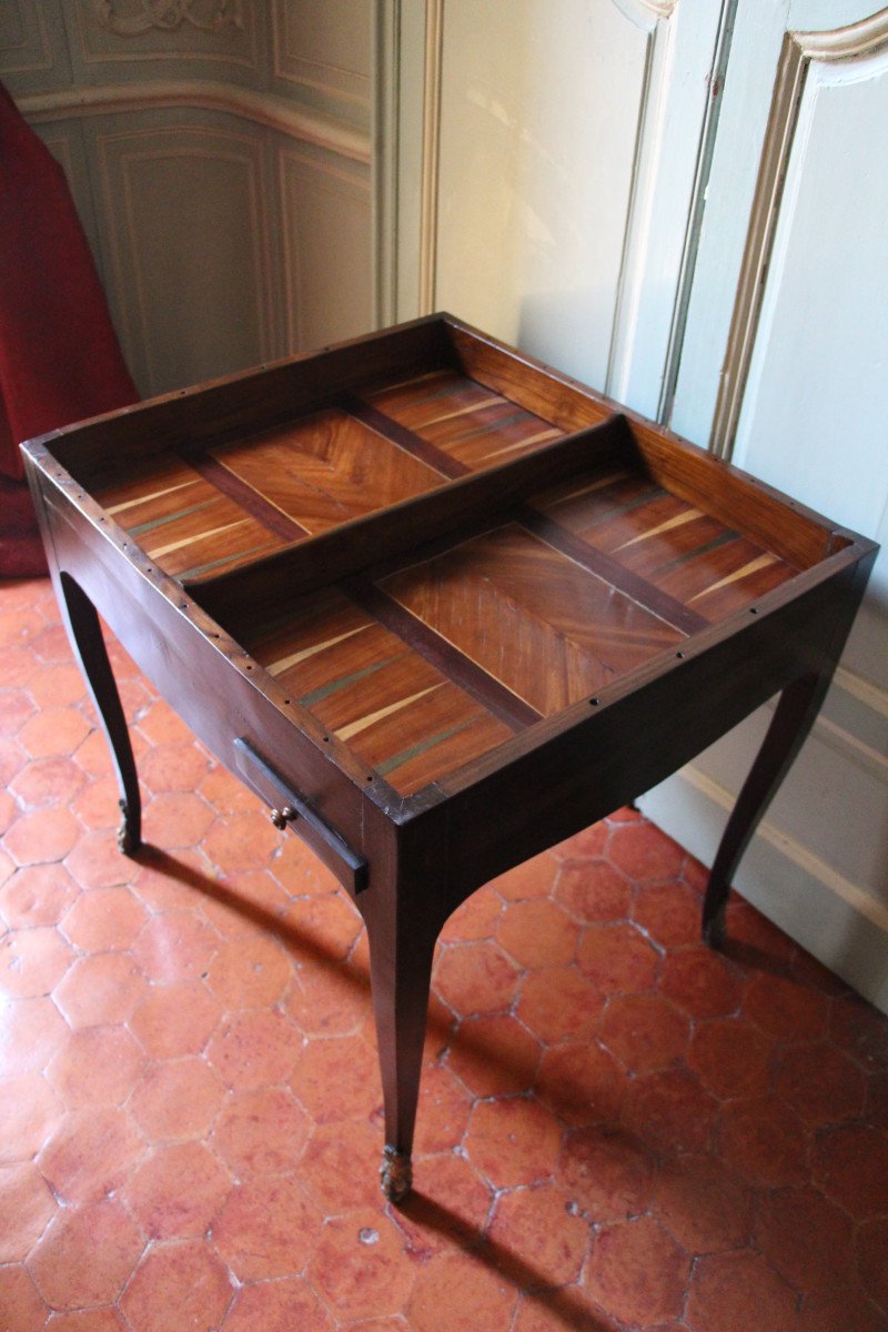 Table  à Jeux d'époque Louis XV, XVIIIe Siècle.-photo-2