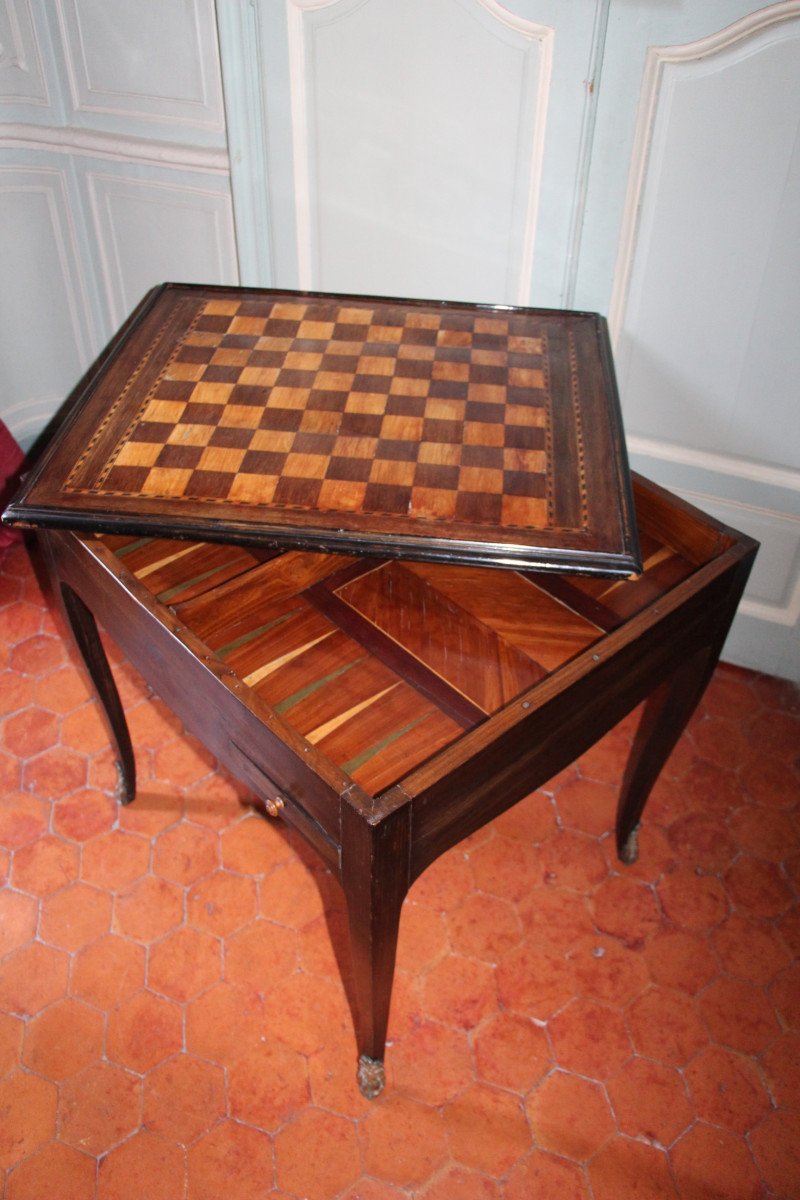 Table  à Jeux d'époque Louis XV, XVIIIe Siècle.-photo-5