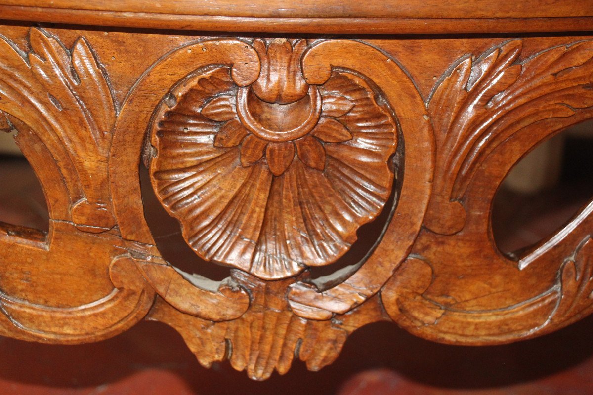 Provençal Chest Of Drawers In Solid Walnut, Aix-en-provence, Louis XV Period-photo-4
