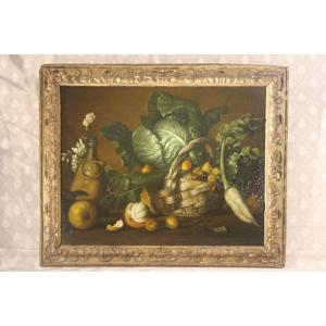 Nature morte aux légumes, école française, XVIIe siècle