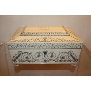 Ivory Work Box, Charles X Period, 19th Century.