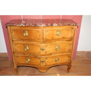 Transition Marquetry Chest Of Drawers, 18th Century.