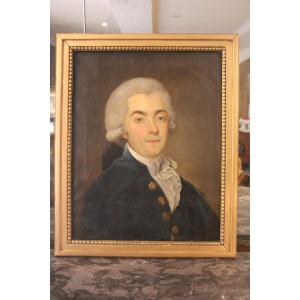 Portrait d'aristocrate, école française du XVIIIe siècle.