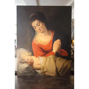 Virgin And Child, 19th Century Northern School.