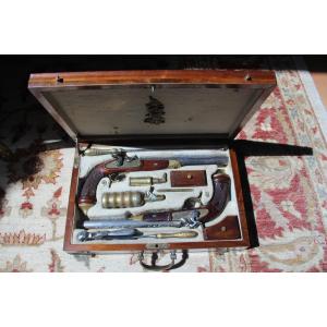 Pair Of Dueling Pistols Signed "johann Contriner In Wien," 19th Century