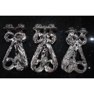 A Set Of Three Vallauris Earthenware Candelabras, Circa 1950.