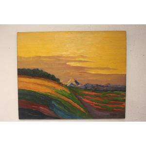 Paysage, René Seyssaud (1867-1952), précurseur du fauvisme.