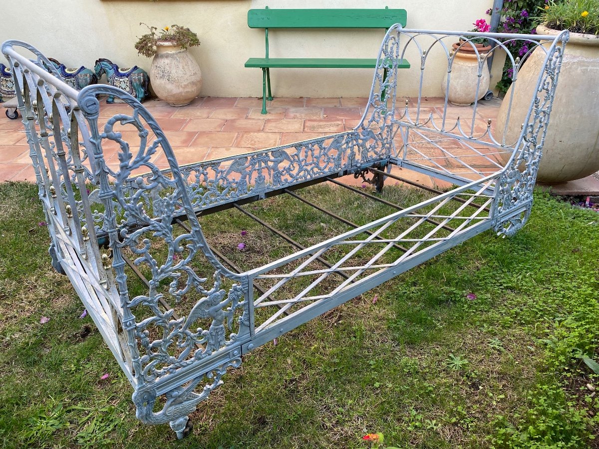 Napoléon  III  Iron Bed Or Bench-photo-2