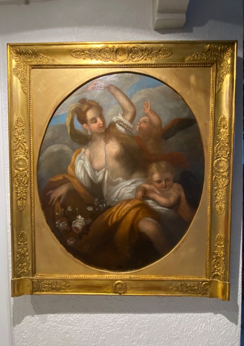 Young Girl And Cherubs