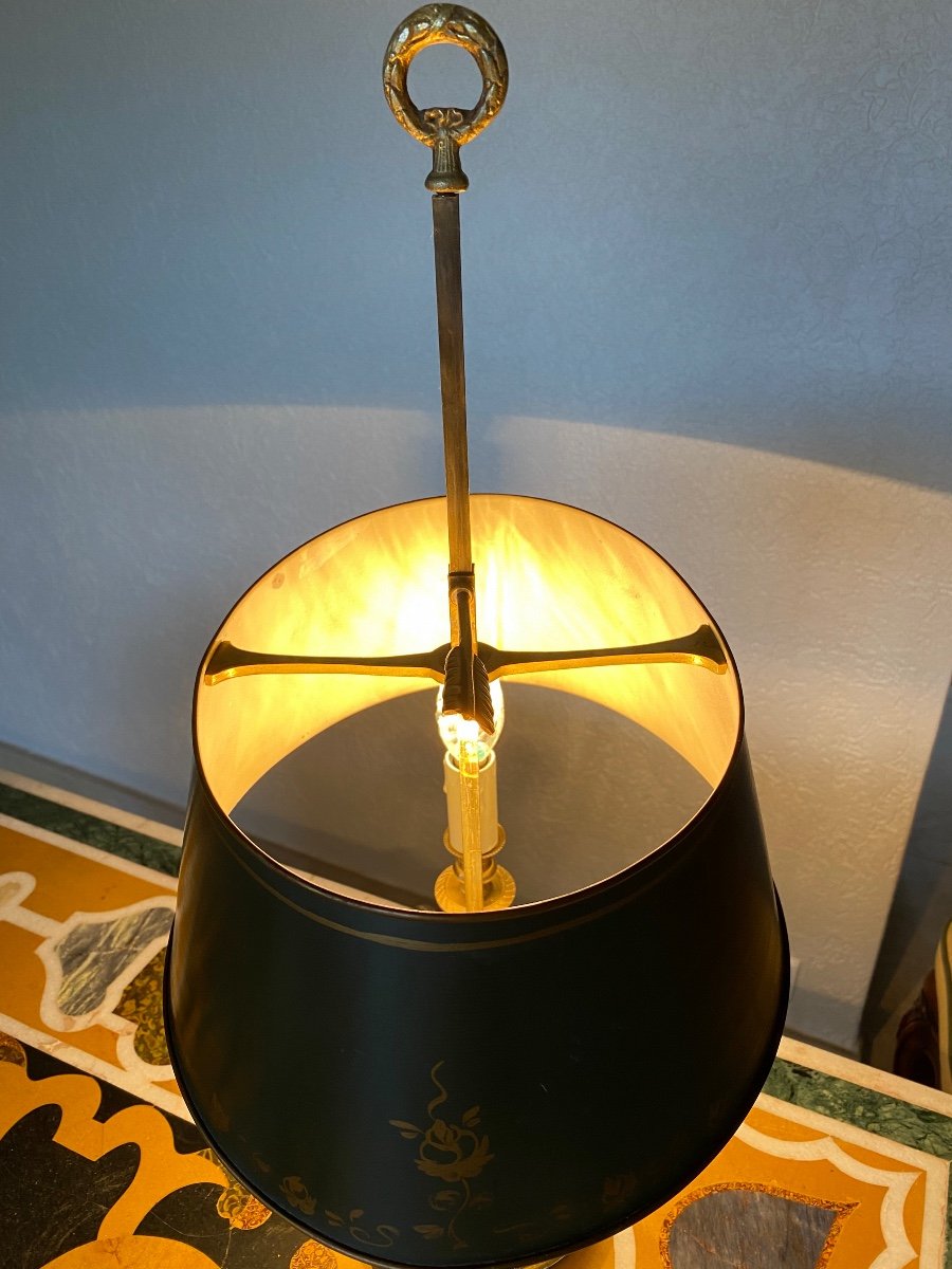 Lampe Bouillotte En Bronze Doré -photo-2