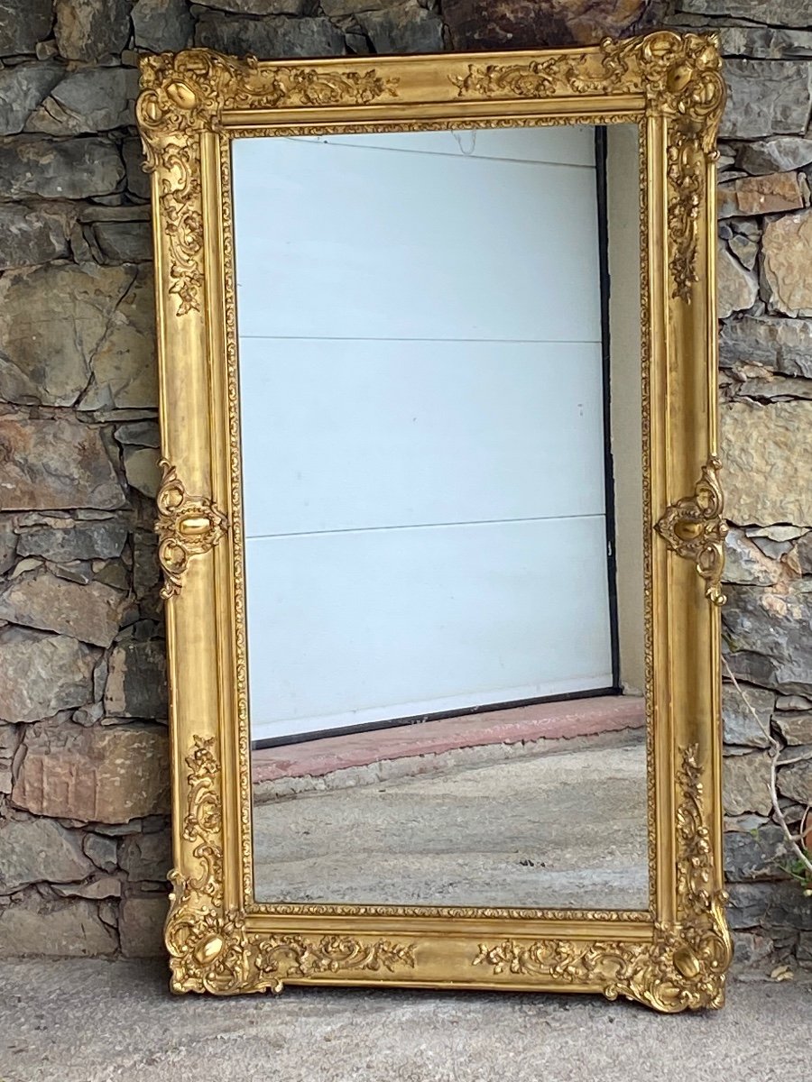 Wood And Stucco Restoration Period Mirror-photo-2