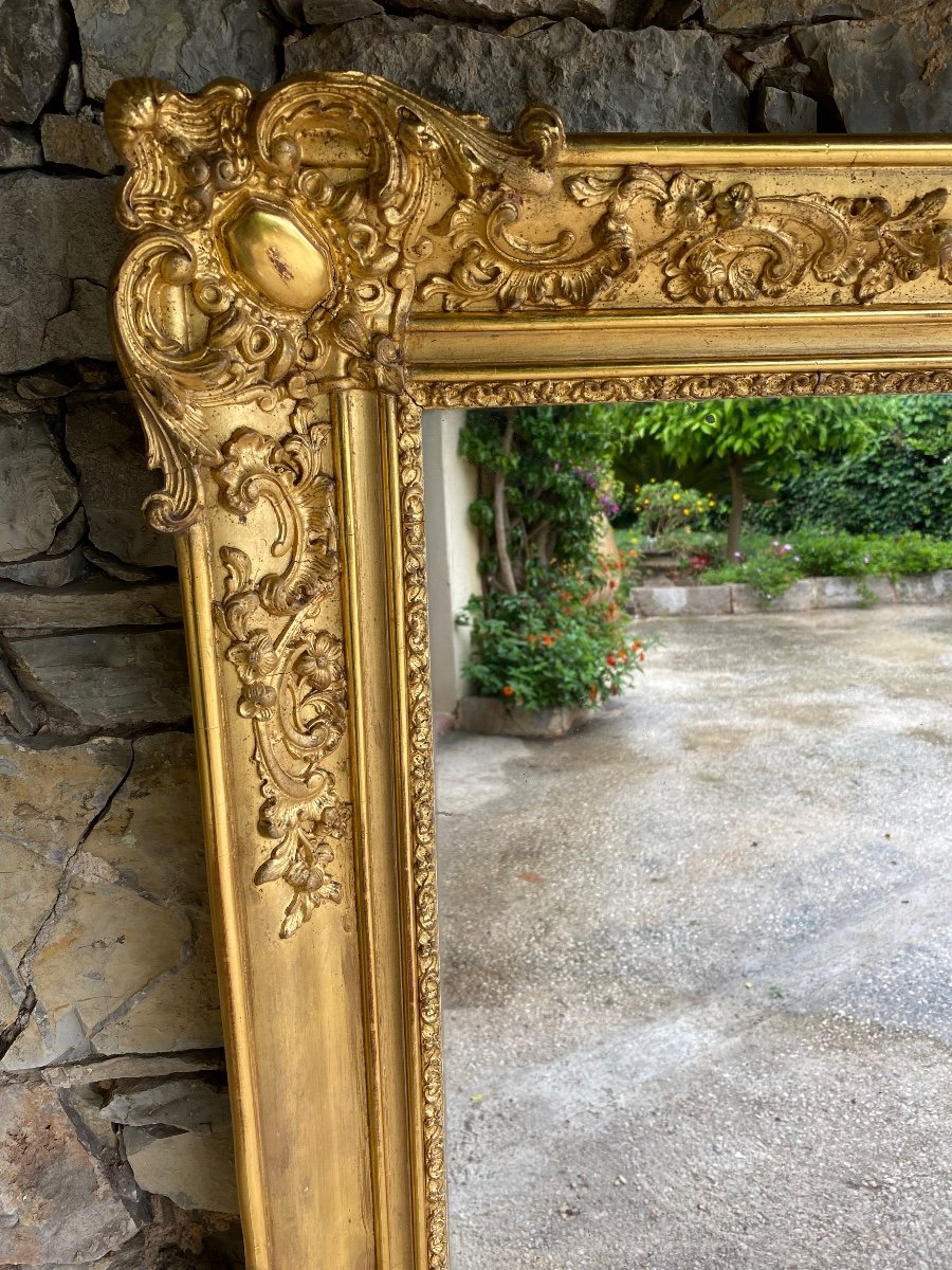 Wood And Stucco Restoration Period Mirror-photo-1