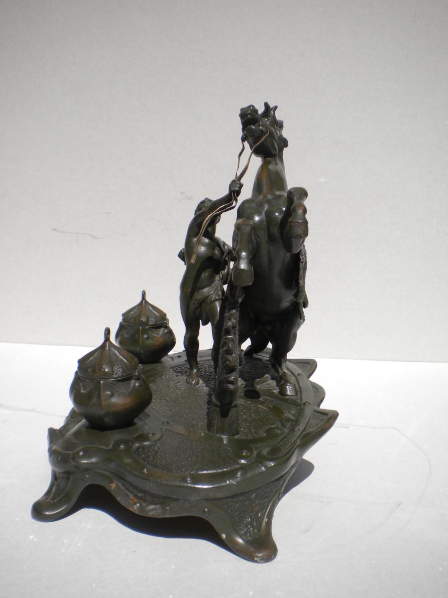 Encrier Aux Chevaux De Marly-photo-3