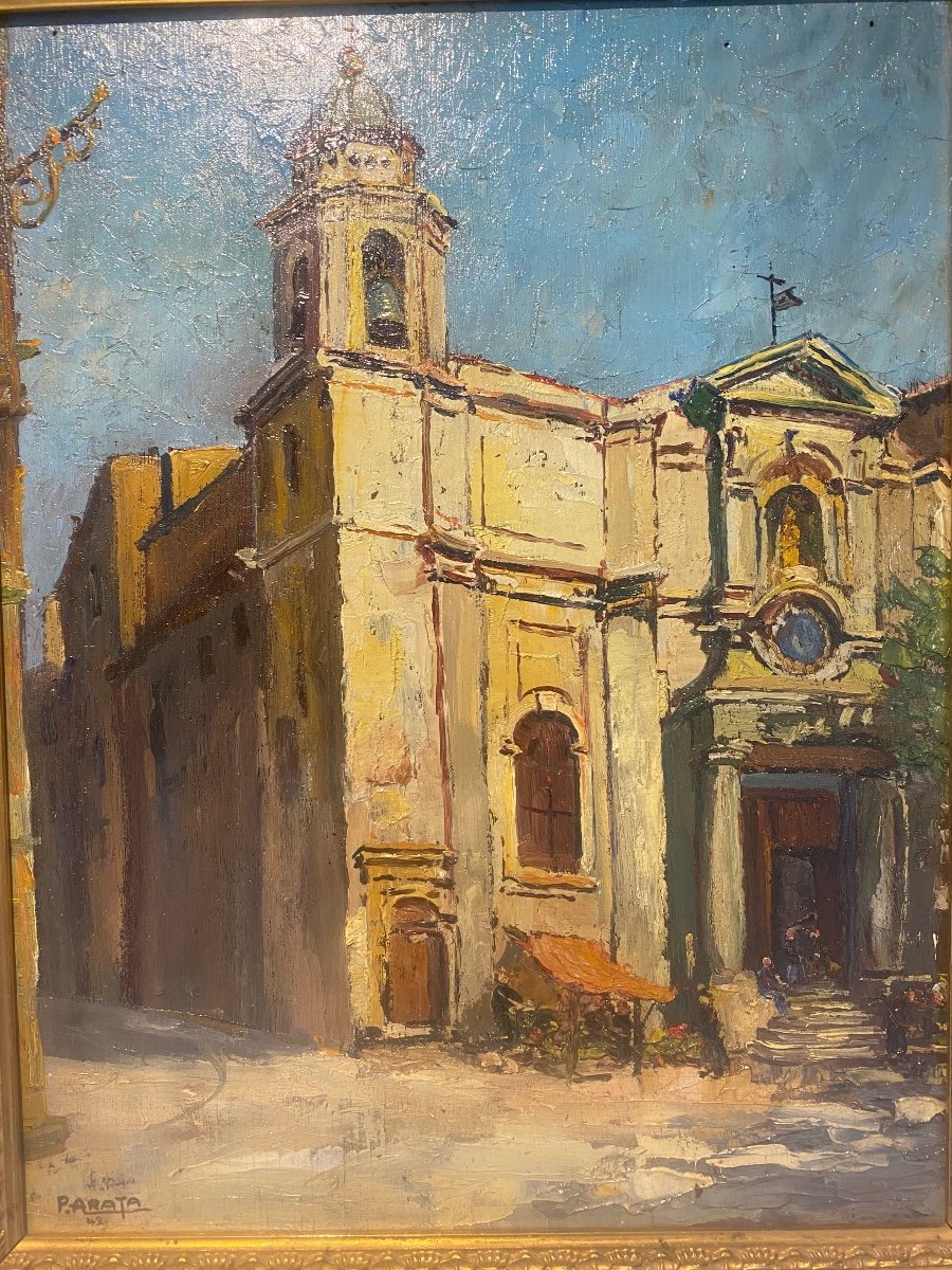 Saint Jean Church Painting In Toulon By Pierre Arata -photo-2