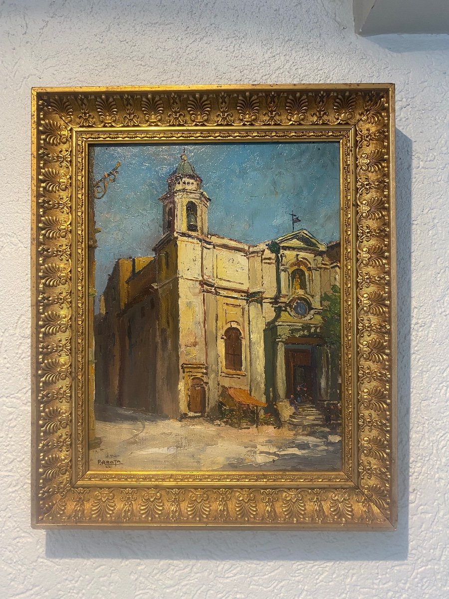 Saint Jean Church Painting In Toulon By Pierre Arata 