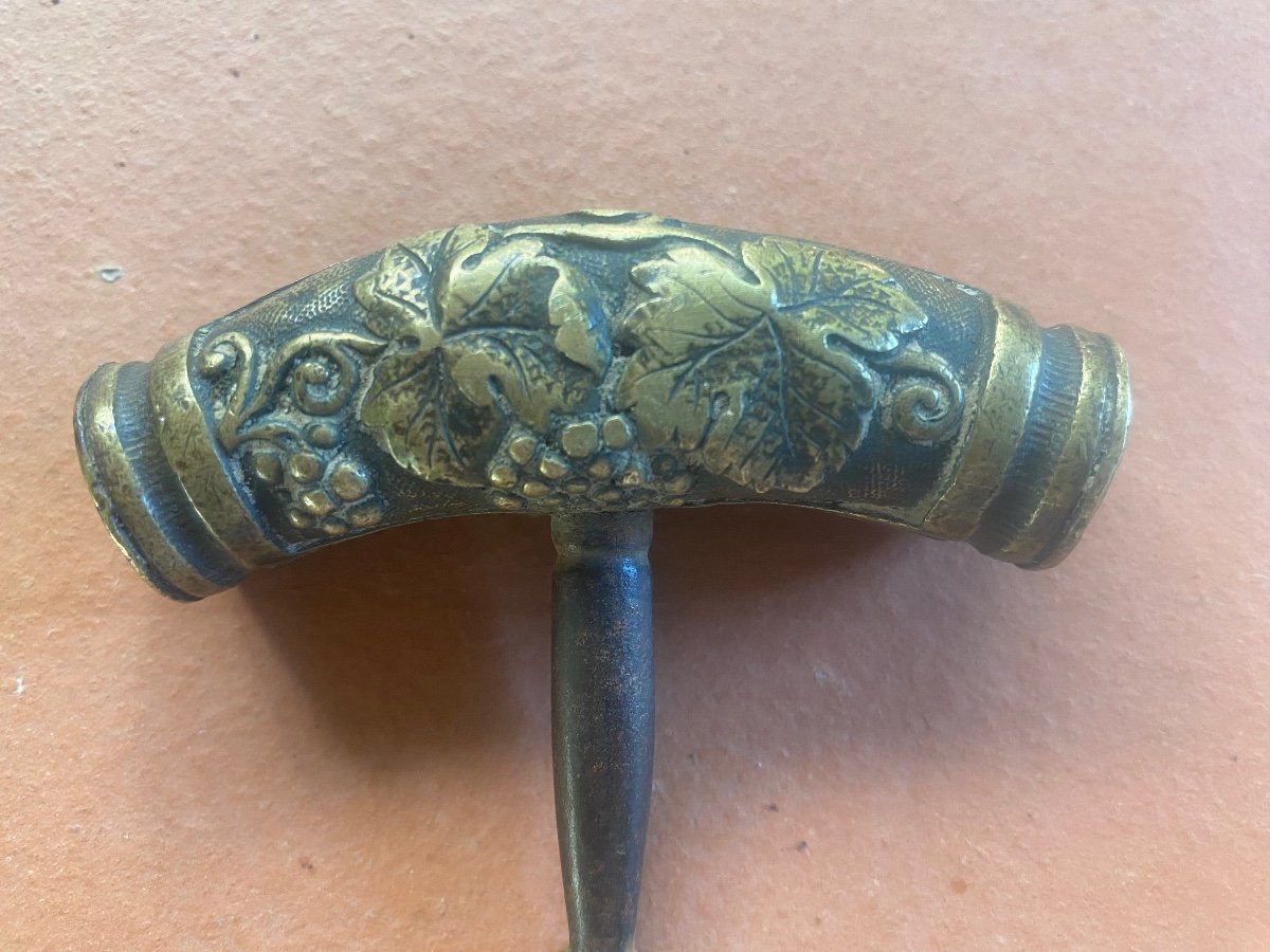 Antique Bronze And Iron Corkscrew -photo-3