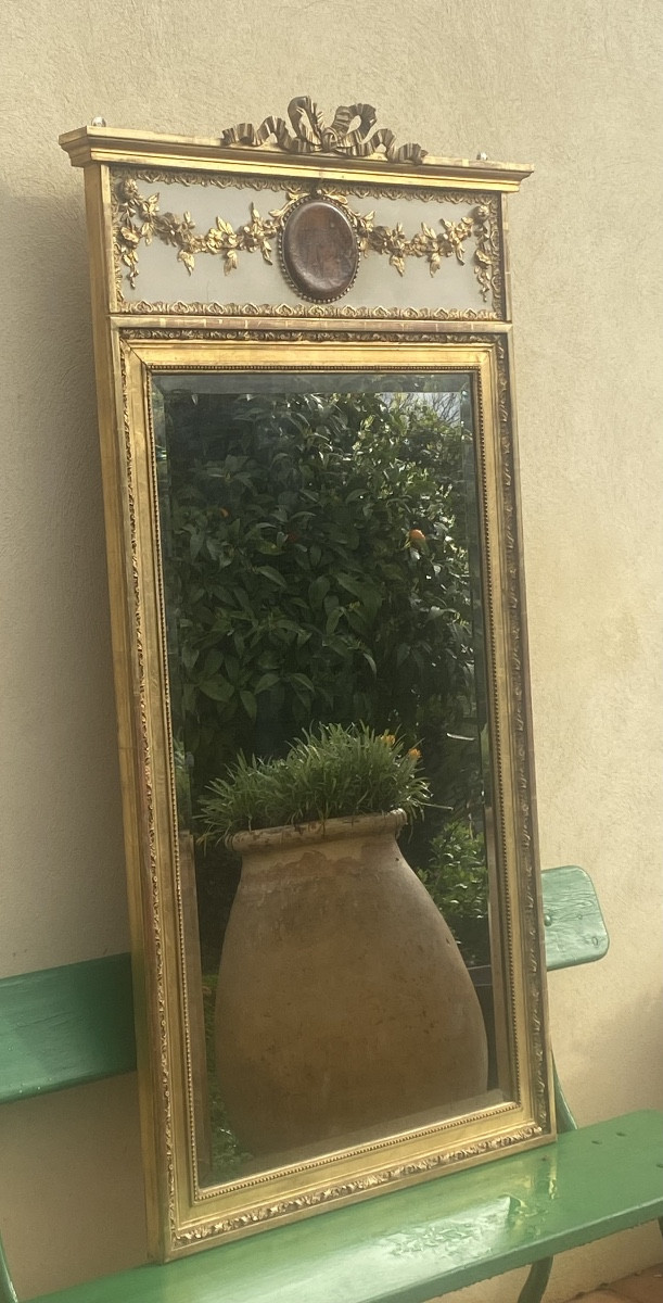 Louis XVI Style Gilded Wood Trumeau -photo-1