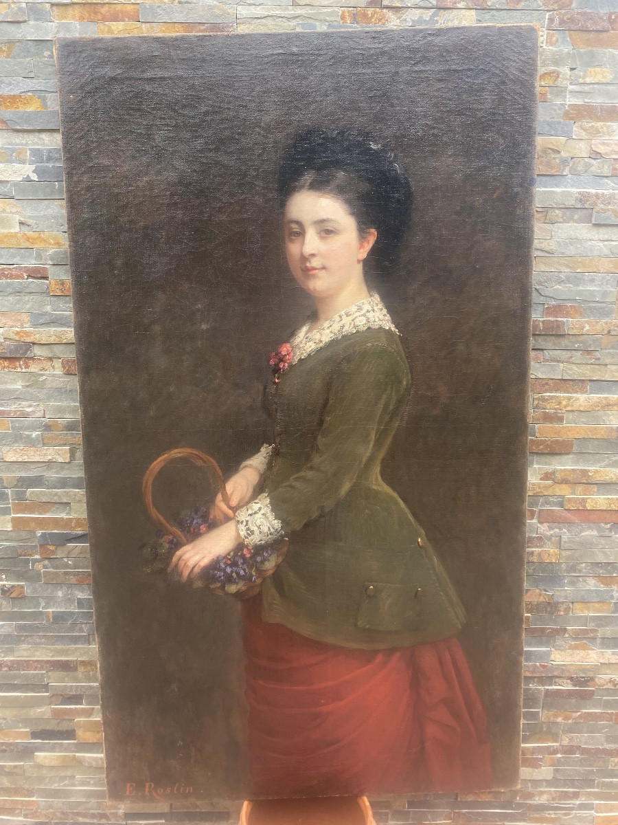 Jeune Fille Au Panier De Fleurs -photo-4