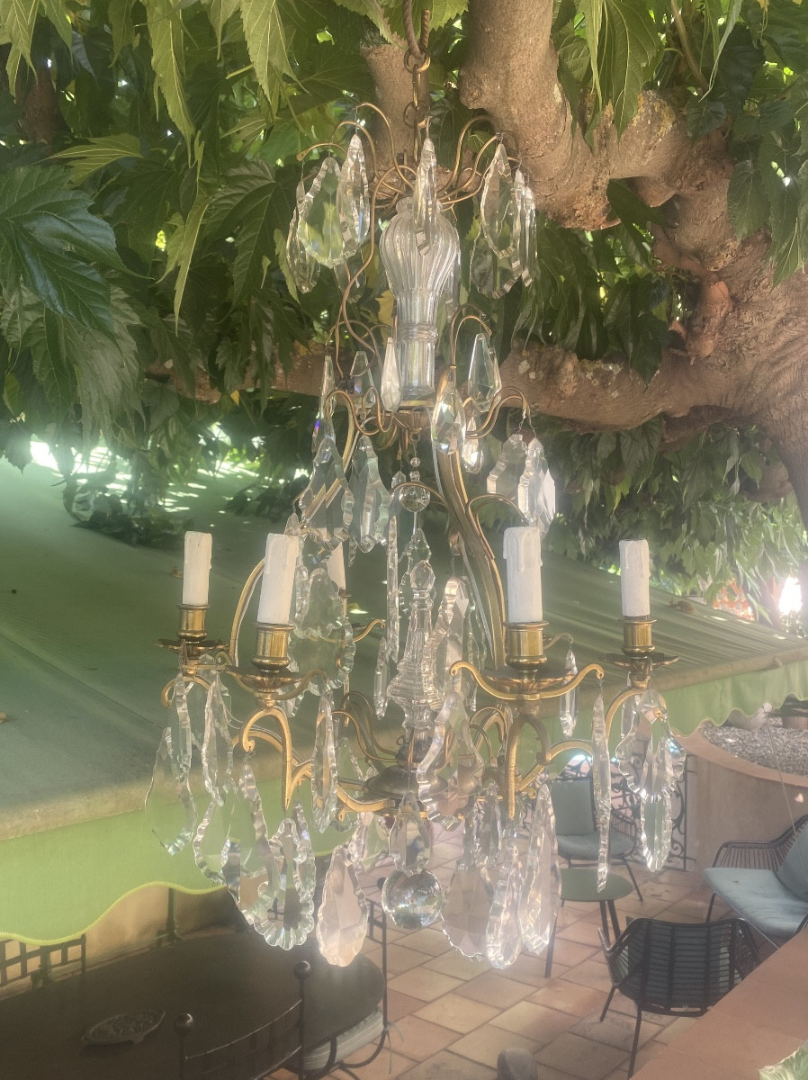 Napoleon III Gilt Bronze And Crystal Chandelier -photo-2