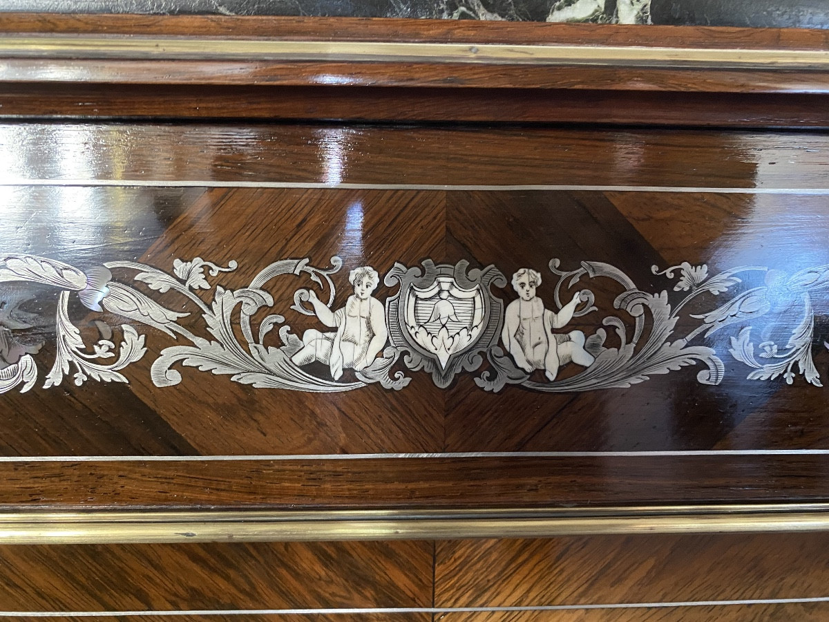 Napoleon III Sideboard With Mother-of-pearl And Ivory Tin Marquetry -photo-2