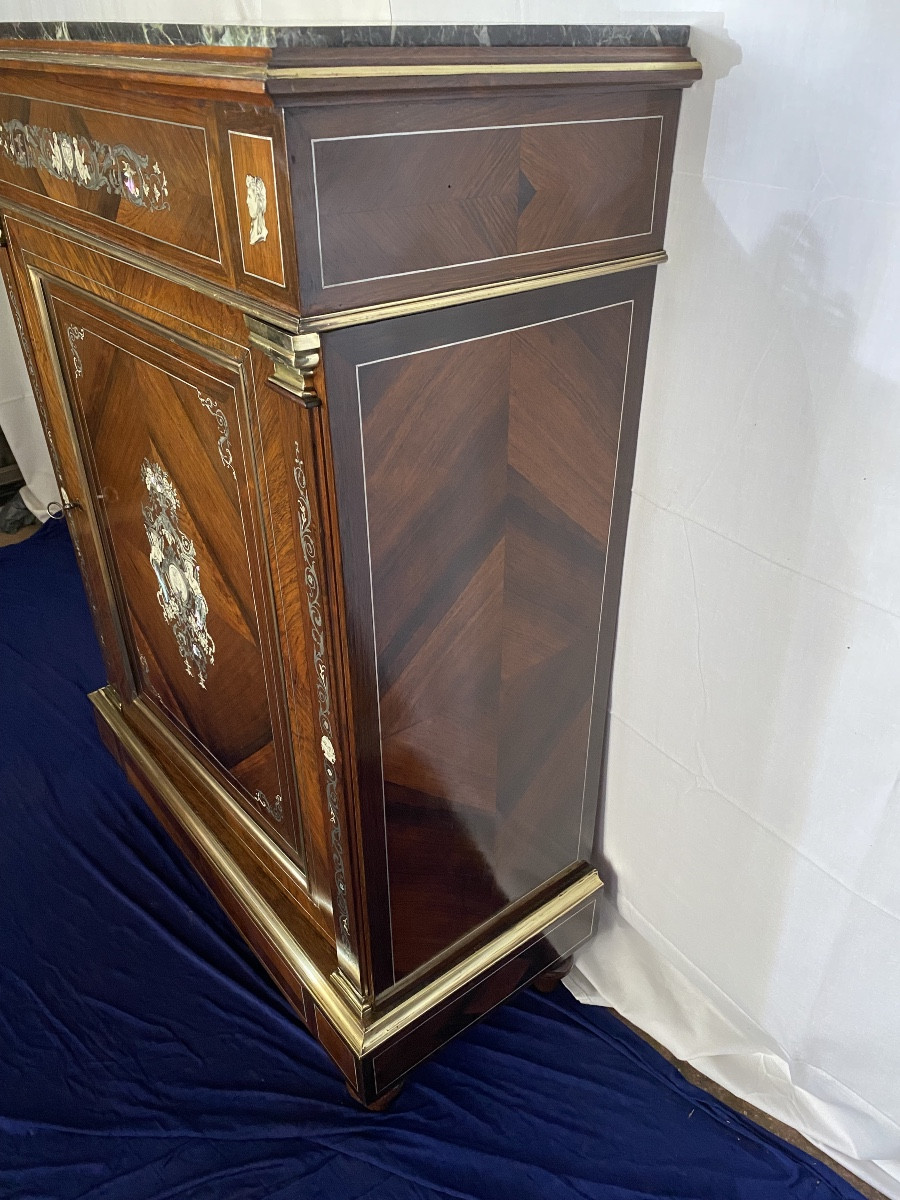 Napoleon III Sideboard With Mother-of-pearl And Ivory Tin Marquetry -photo-4