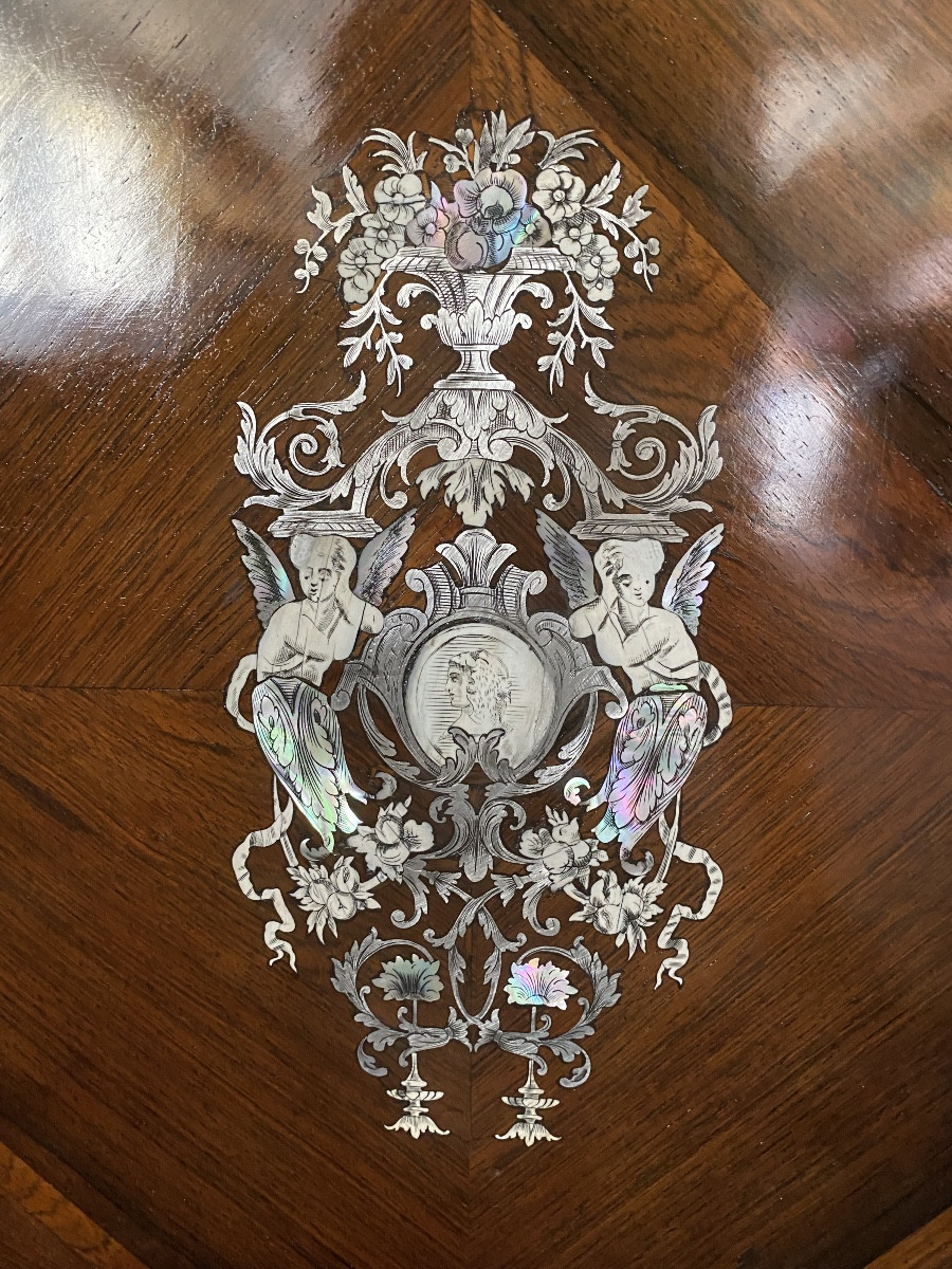 Napoleon III Sideboard With Mother-of-pearl And Ivory Tin Marquetry -photo-3